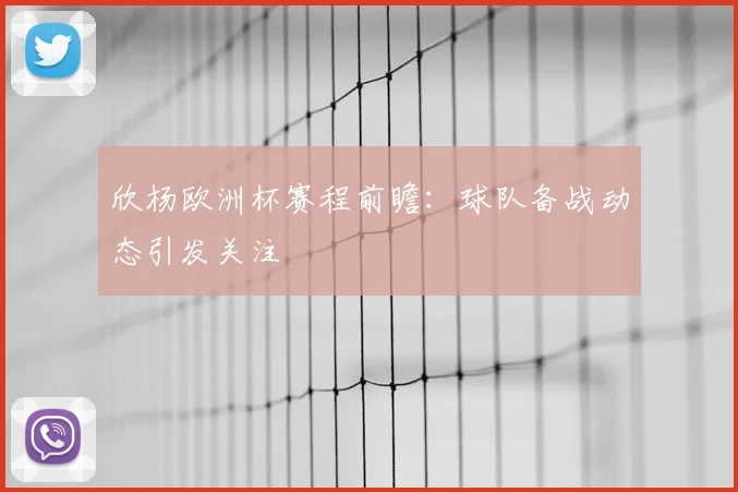 欣杨欧洲杯赛程前瞻：球队备战动态引发关注