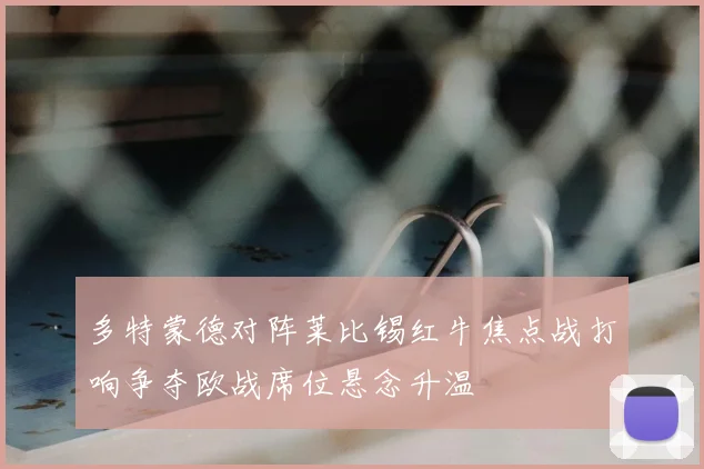 多特蒙德对阵莱比锡红牛焦点战打响争夺欧战席位悬念升温